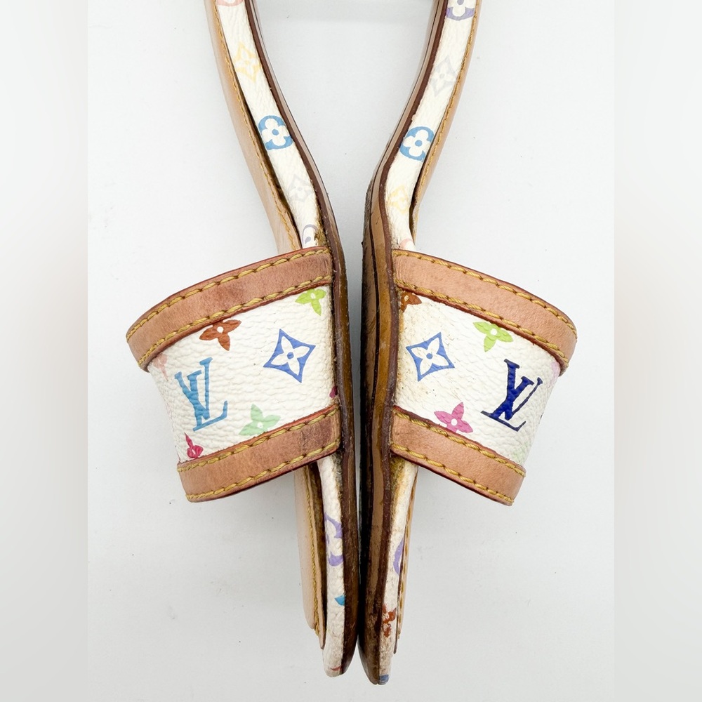 Louis Vuitton Y2K Murakami Multicolor LV
Monogram Mule Slide Sandals EU 37 US 7 - Picture 8 of 15